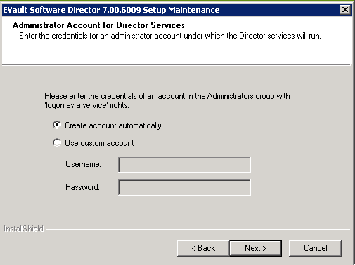 Administrator account