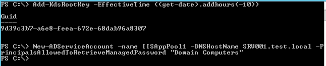 Add group managed service account